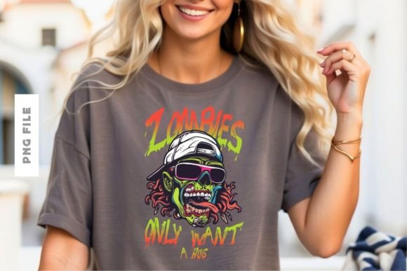 Download Zombies Only Want a Hug T-shirt Design - Design Collection