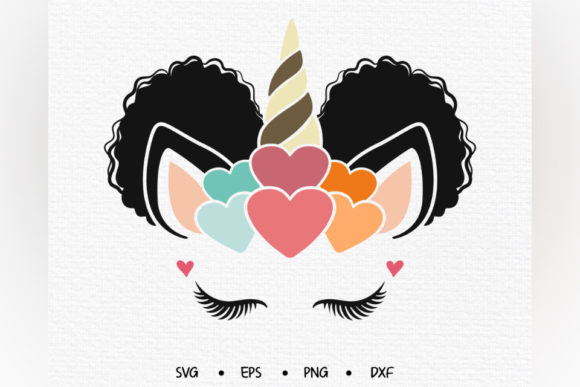 Download Afro Puff Unicor Design SVG - Design Collection