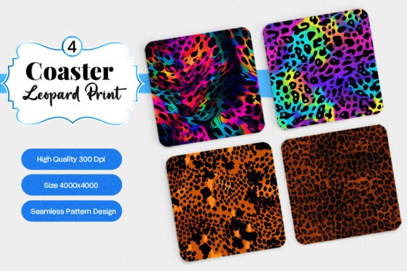 Download Leopard Coaster Digital Paper Designs - Design Collection