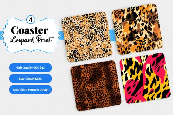Download Leopard Coaster Digital Paper Designs - Design Collection
