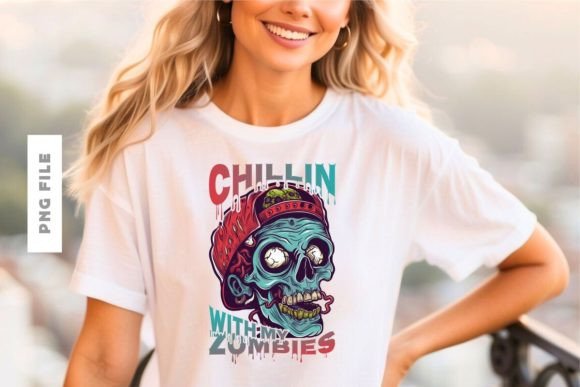 Download Chillin with Zombies T-shirt Design - Design Collection