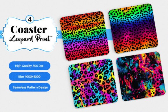 Download Leopard Coaster Digital Paper Designs - Design Collection