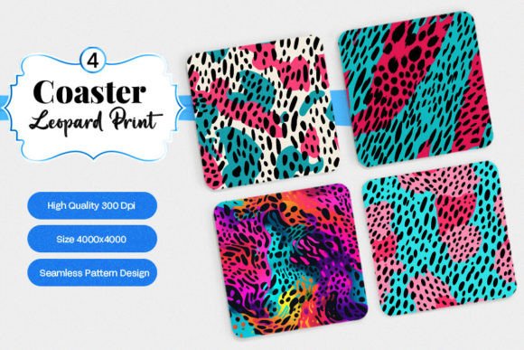 Download Leopard Coaster Digital Paper Designs - Design Collection