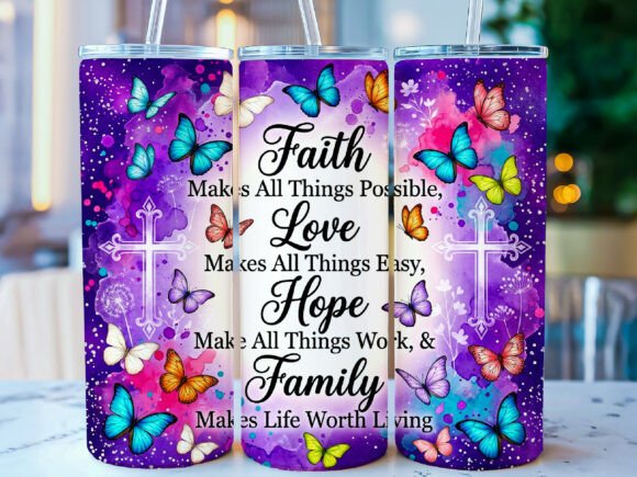 Download Faith Hope 20oz Skinny Tumbler Wrap - Hope Collection