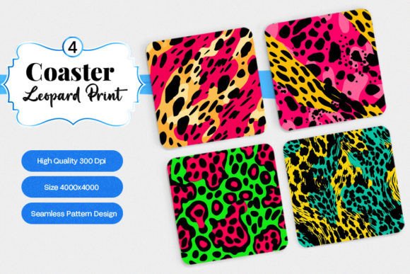 Download Leopard Coaster Digital Paper Designs - Design Collection