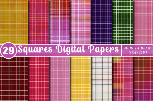 Download Squares Digital Papers - Premium Resources