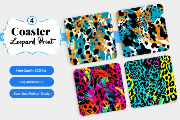 Download Leopard Coaster Digital Paper Designs - Design Collection