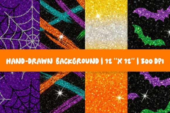 Download Glitter Halloween Background Bats Webs - Halloween background Collection