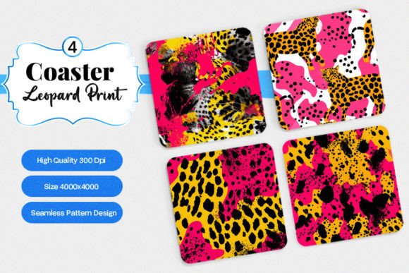Download Leopard Coaster Digital Paper Designs - Design Collection
