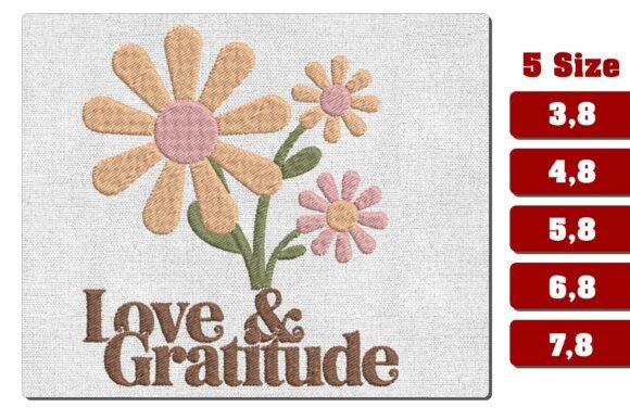 Download Love and Gratitude Floral Machine Design - Design Collection
