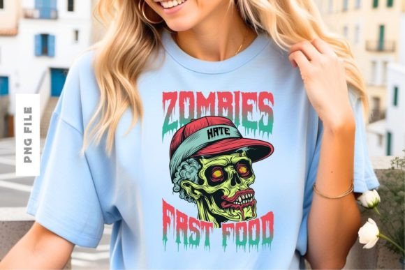 Download Zombies Hate Fast Food T-shirt Design - Design Collection