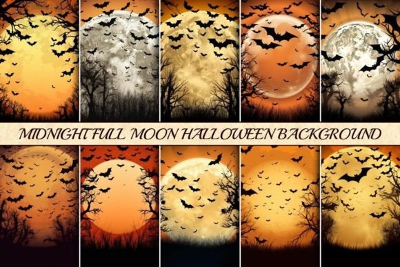 Download Midnight Full Moon Halloween Background - Halloween background Collection