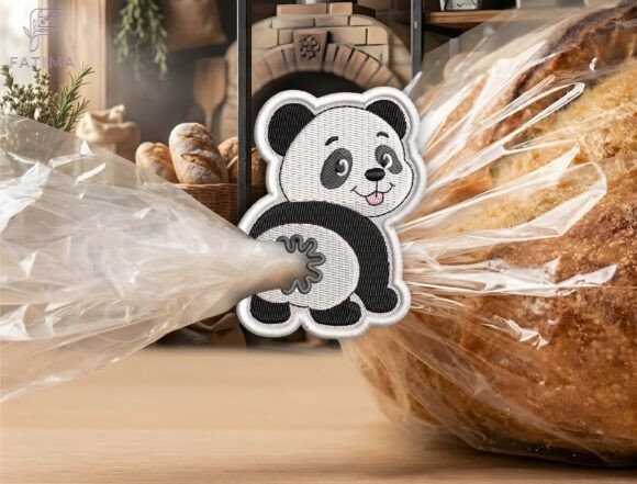 Download Cute Panda Bag Tie Embroidery Design - Design Collection