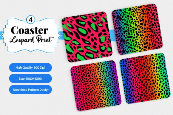 Download Leopard Coaster Digital Paper Designs - Design Collection