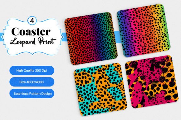 Download Leopard Coaster Digital Paper Designs - Design Collection