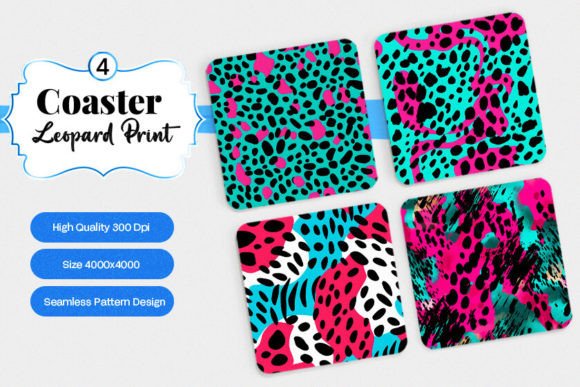 Download Leopard Coaster Digital Paper Designs - Design Collection