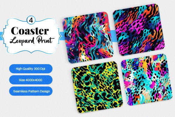 Download Leopard Coaster Digital Paper Designs - Design Collection
