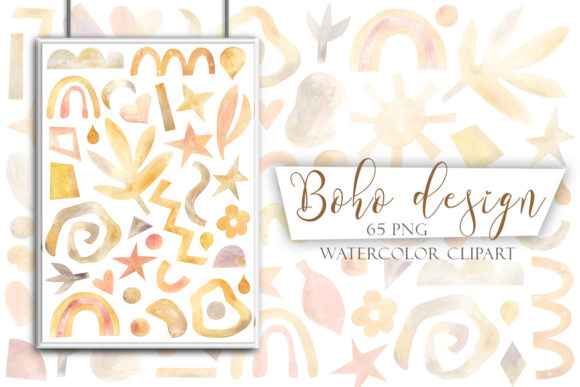 Download Watercolor Clipart for Boho Design - Design Collection
