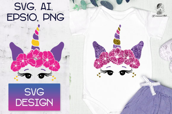 Download Unicorn Face SVG Design, Birthday Unicor - Design Collection